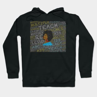 African American Teacher Afro Hoodie